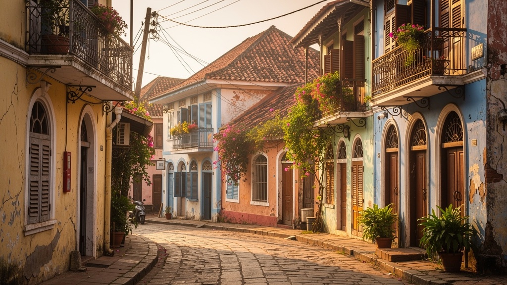 Portuguese quarter streets in old Vasai