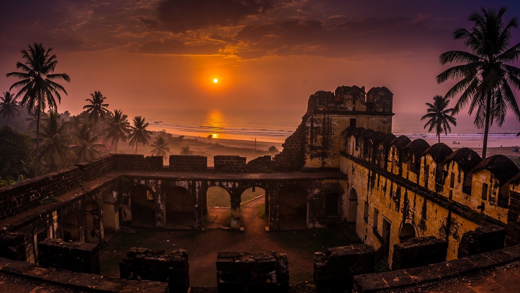 Vasai Fort at golden hour, Maharashtra